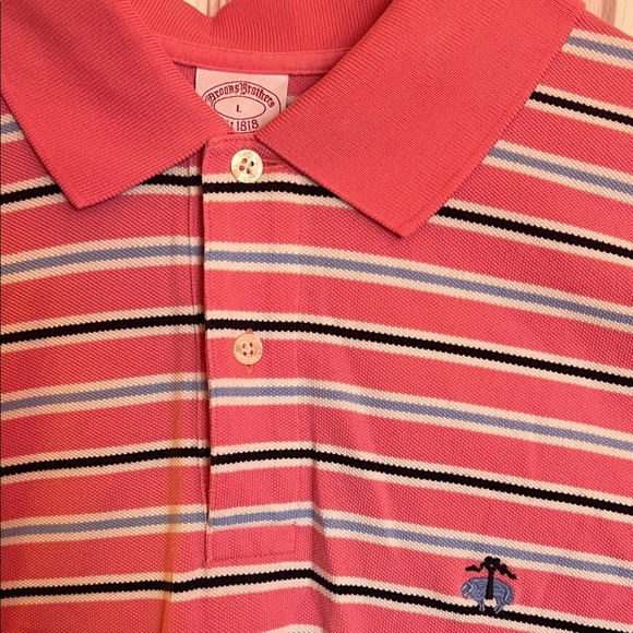 Brooks Brothers Other - Brooks Brothers Pink Striped Polo Shirt
